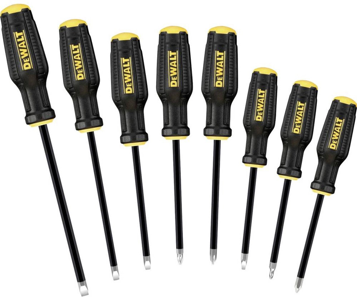 Jeu de tournevis universels Dewalt 8 pièces plats, ph, pz