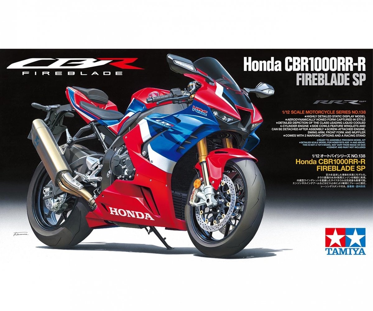 Tamiya modèle kit voiture - 14138 honda cbr1000rr-r fireblade sp plastique - 1:12 - modélisme
