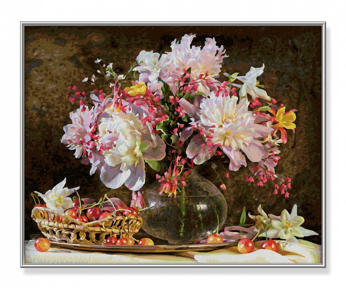 Évitez un bouquet de fleurs et de cerises