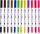 Loklik • stylos pinceaux double pointe 12 pcs.