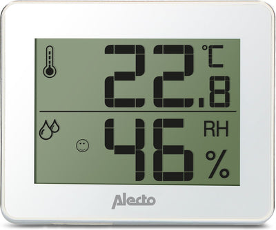 Alecto ws-55 - thermomètre hygromètre pour usage intérieur - blanc