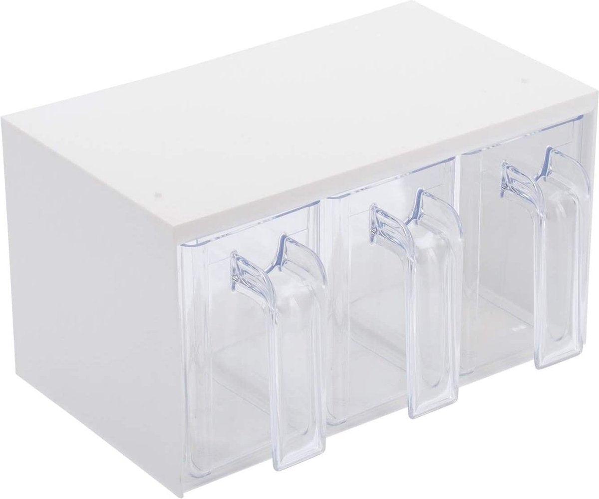 Armoire Westmark avec 3 conteneurs de stockage, capacité : 1 l chacun, plastique, roma, blanc transparent, 73052260