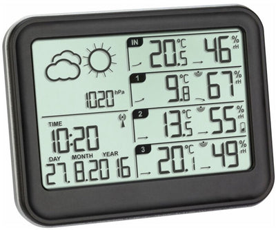 Tfa dostmann view 35.1142.01 station météo sans fil nombre de capteurs max.: 3