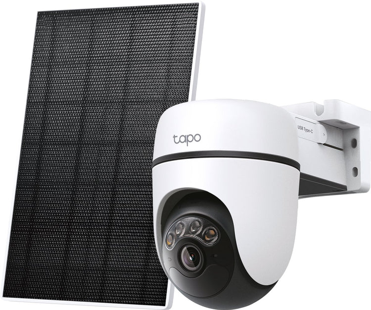 Kit de caméra de sécurité extérieure tp-link tapo c610 avec panneau solaire - 2k 3mp - ip65 - détection ai - caméra wifi
