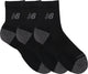 New balance active qtr chaussettes 3 pack chaussettes de sport unisexes - noir