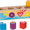 Goki boîte de tri en bois forme trieur amour - 5 pcs.