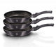 Berlinger haus carbon pro series - set de poêles - revêtement granit - ø20, ø24, ø28 cm
