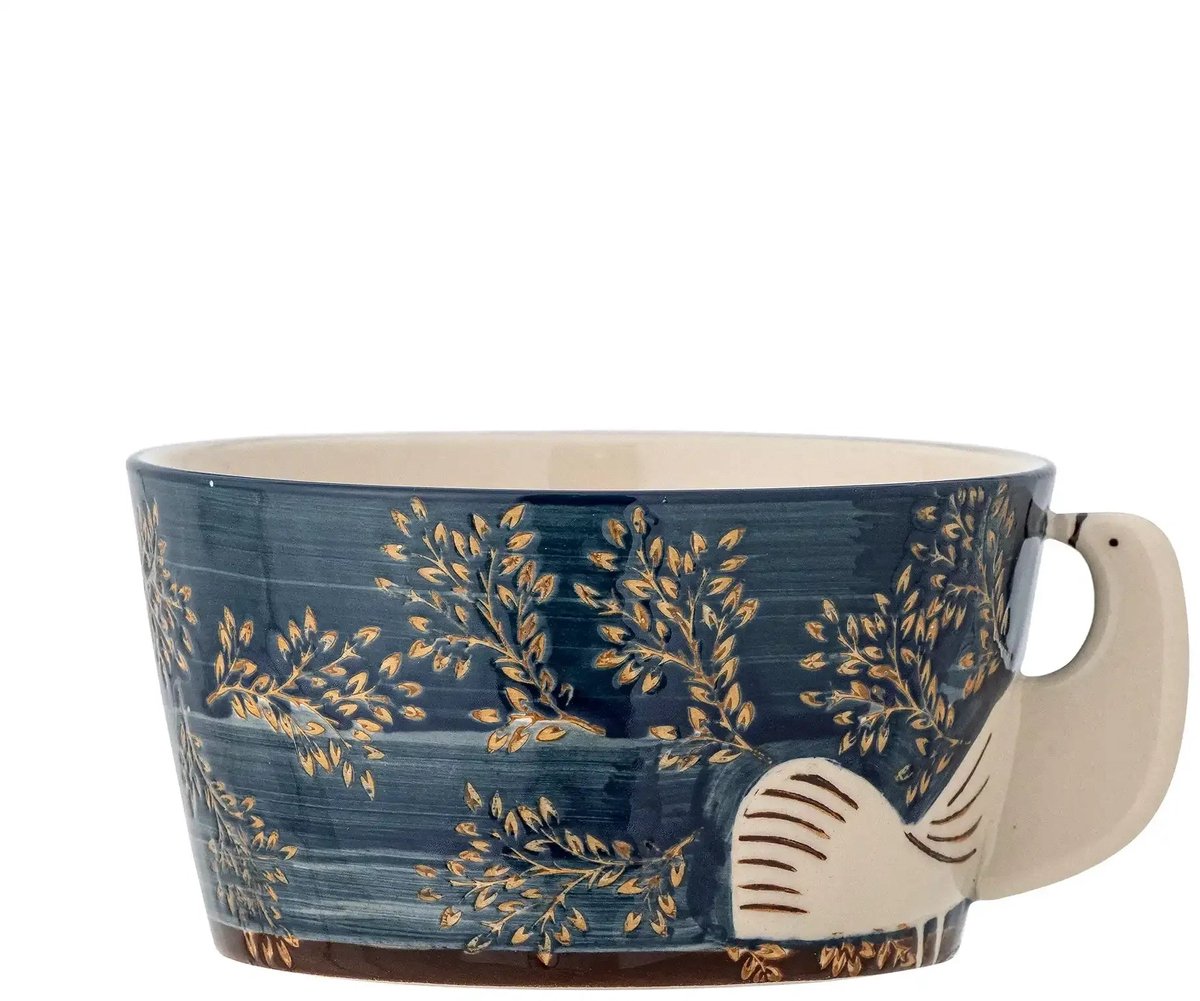 Bloomingville bol faïence bleu hezha 13cm