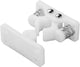 Proplus deurvanger 6,1 x 3,6 cm – voor caravan-, camper- en kastdeuren – met metalen veren – wit