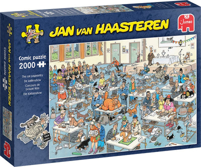 Puzzle Jumbo Jan van Haasteren - L'exposition féline, 2000 pcs.