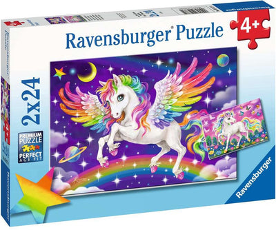 Ravensburger Puzzle Unicorn et Pegasus, 2x24st.