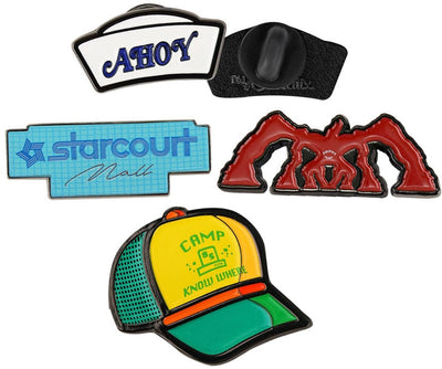 Épingles Cinereplicas Stranger Things - Pack de 4 badges sous licence officielle