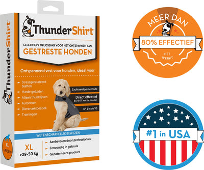 Thundershirt XL - gilet relaxant nº1 pour chiens stressés - apaisant immédiatement - facile à utiliser - méthode douce