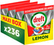 Tablettes pour lave-vaisselle Dreft Platinum Plus Lemon - Technologie anti-terne - 4 x 59 pièces