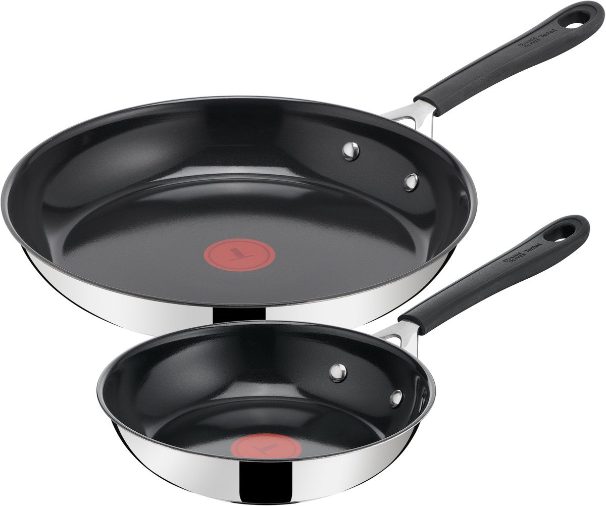 Jamie Oliver by Tefal Easy Cook Ceramic - Set de poêles à frire - 20 28 cm - sans PFAS - céramique - convient à toutes les sources de chaleur