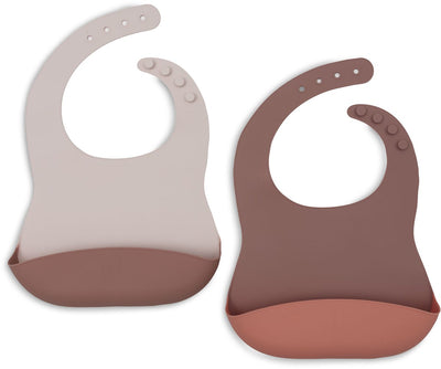 Bavoirs en silicone Jollein - 2 pièces - nuances blush