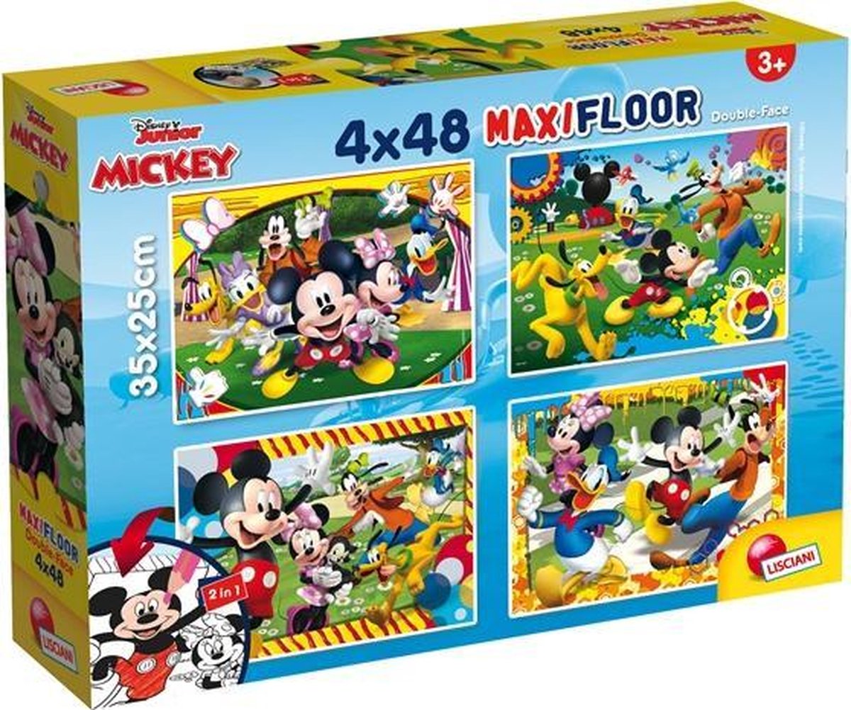 Lisciani Disney puzzle maxifloor 4 x 48 mickey