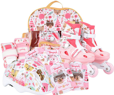 Tempish Baby Skate Set Wild Rollers en Ligne pour Enfants - Set de Rollers en Ligne - réglable - Taille 30-33