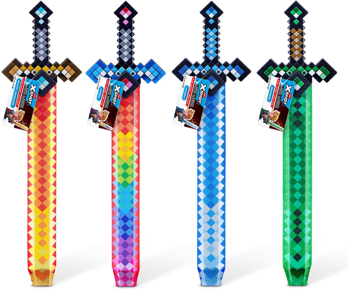 Épée pixel pour jeu de rôle Xshot - 4 pièces zuru