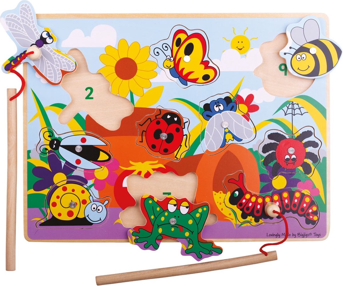 Bigjigs insectes de jeu de poisson magnétique