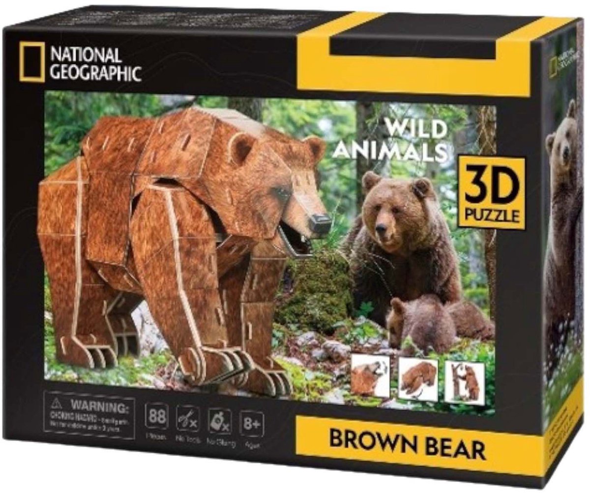 Puzzle de Fun 3d Cubic National Geographic Brown Bear
