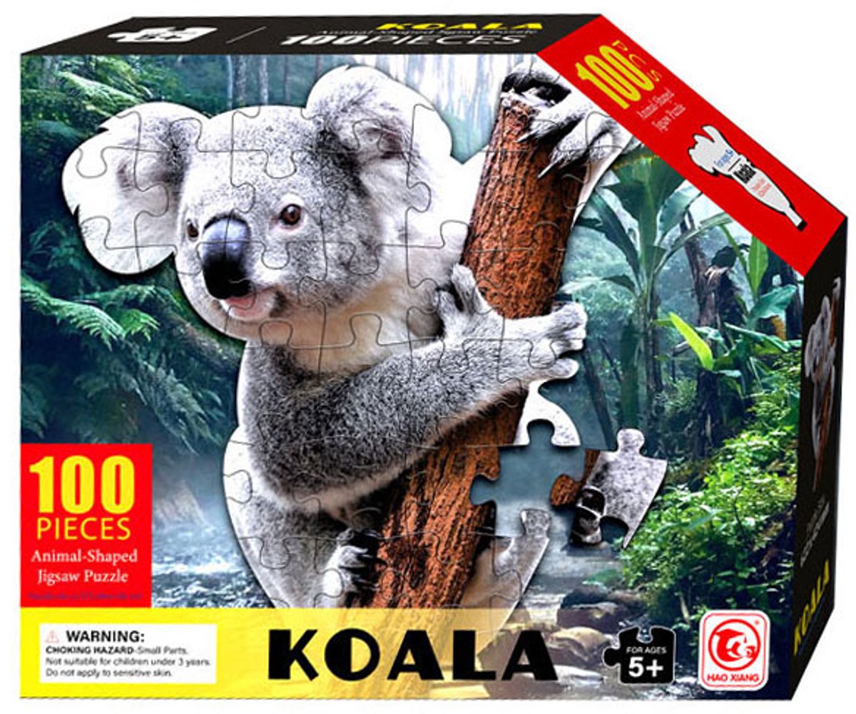 Puzzle en forme de koala, 100 pièces.