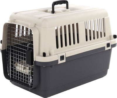 Boîte de transport Flamingo chien s 61×40×41 cm – cage de transport nomade gris foncé