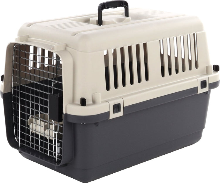 Boîte de transport Flamingo chien s 61×40×41 cm – cage de transport nomade gris foncé