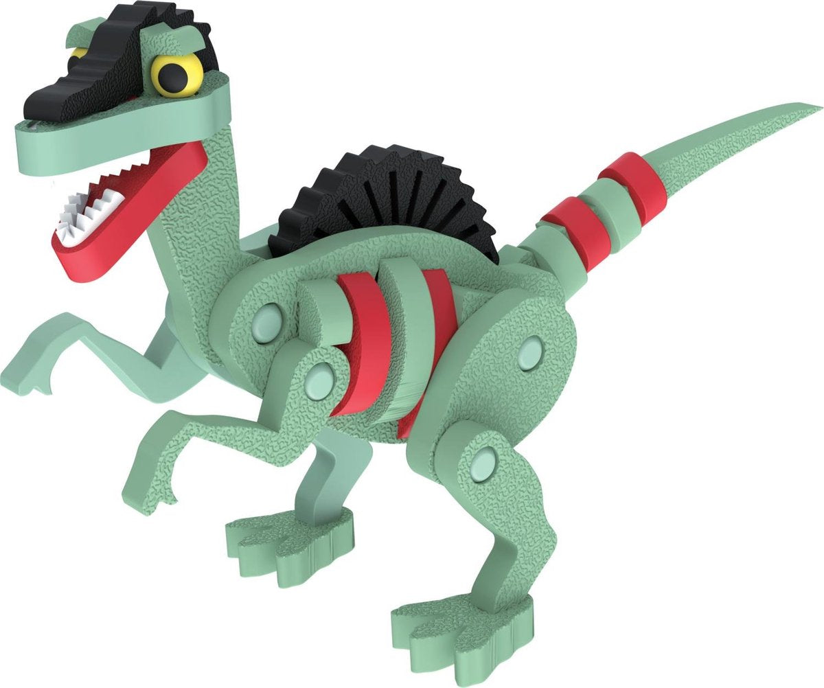Eddy Toys Puzzle 3D Dino 64 pièces - Puzzle Dinosaure 3D - Puzzle de construction 64 pièces - Modèle de dinosaure à construire soi-même - Jouets à partir de 3 ans