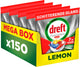 Tablettes pour lave-vaisselle Dreft Platinum Plus Lemon - Technologie anti-terne - 5 x 30 pièces