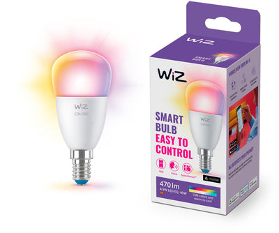 Lampe boule Wiz - lumière colorée et blanche - éclairage LED intelligent - culot E14 - 40w - mat - wi-fi