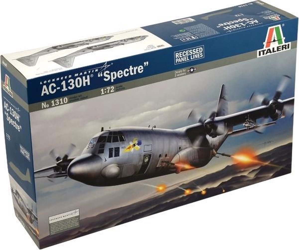 Italeri maquette véhicule militaire - 1310 ac-130h spectre avion plastique - 1:72 - modélisme
