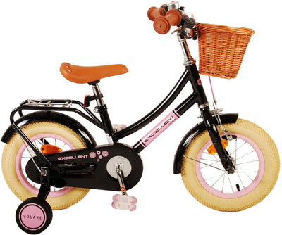 Vélo pour enfants Volare Excellent - Filles - 12 pouces - Noir