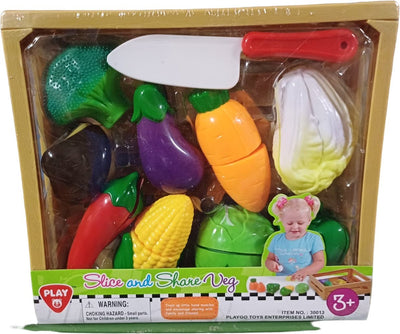 Jouez aux tranches de jouer des légumes à Kratje, 11dlg.