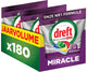 Dreft Platinum Miracle All-in-One - Tablettes miracle pour lave-vaisselle 30 minutes - Citron - 180 pièces