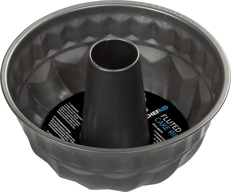 Moule à pâtisserie Chef Aid – 22,5 cm – moule à gâteau – antiadhésif – moule à gâteau rond – pour gâteau au pain – revêtement en flon doré – 10-12 portions – gris