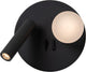 Lucide matiz - applique lampe de chevet - ø 16,5 cm - LED - 3000k - avec point de chargement USB - noir