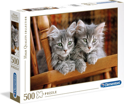 Clementoni - puzzle - 500 pièces - deux chatons - collection haute qualité - à partir de 10 ans