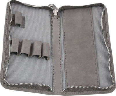 Pochette à stylo Alassio - cuir chasseur - gris - ju-2639