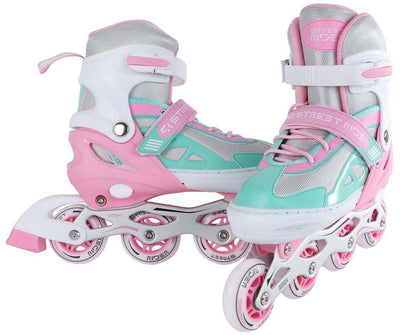 Street Rider en ligne Skeelers Green Rose réglable, taille 37-40
