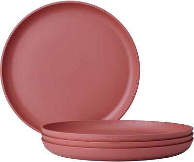 Assiette petit-déjeuner Mepal silueta - 4 pièces - assiettes de camping - mauve vif
