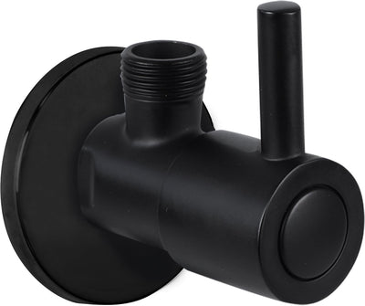 Robinet d'angle Differnz noir mat - avec rosace - mitigeur de WC
