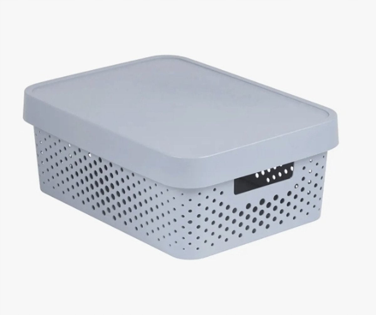Keter Curver Infinity Series - boîte de rangement - 11l - azur - gris - avec couvercle
