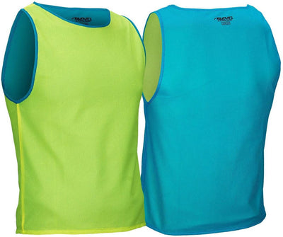 Avento gilet d'entraînement double face - junior - jaune fluo bleu - jr