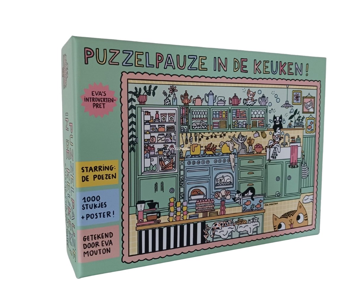 Eva mouton Le plaisir introverti d'Eva : pause puzzle dans la cuisine