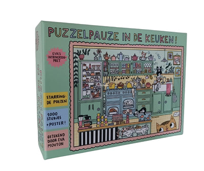 Eva mouton Le plaisir introverti d'Eva : pause puzzle dans la cuisine