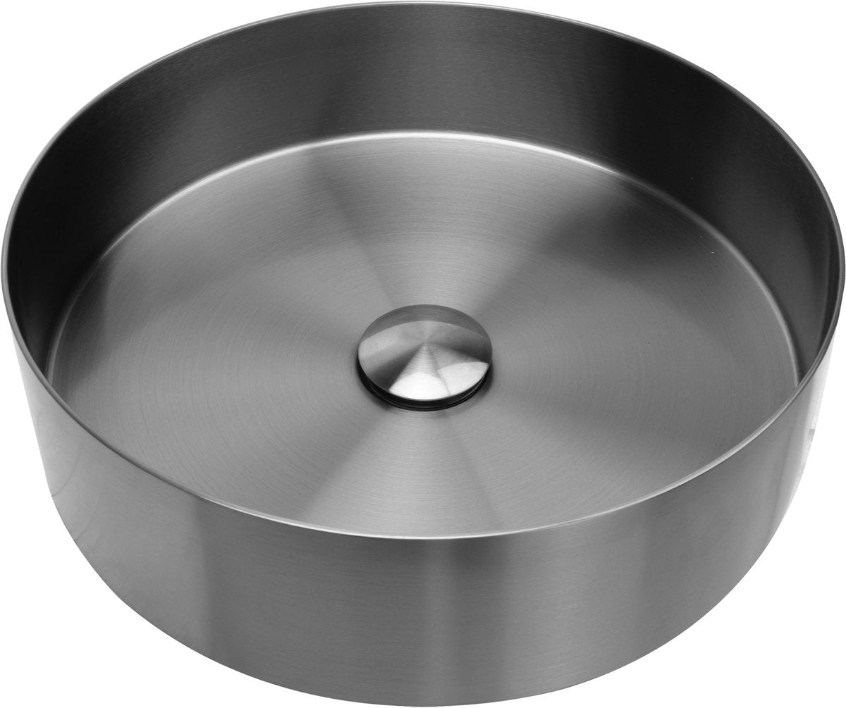 Differnz lavabo 40x40x11cm acier inoxydable gunmetal