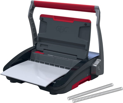 Relieuse manuelle Gbc wirebind® wb15 - reliure spirale - 125 feuilles - noir rouge