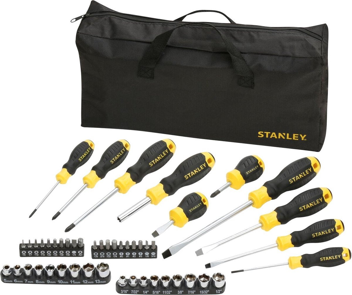Jeu de tournevis Stanley 48 pièces avec étui - stht0-70887