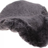 Couvre-selle couverte de mouton gris 28 cm